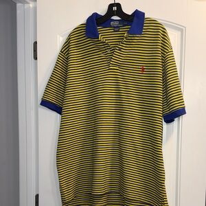 Ralph Lauren Blue and Yellow Striped Polo